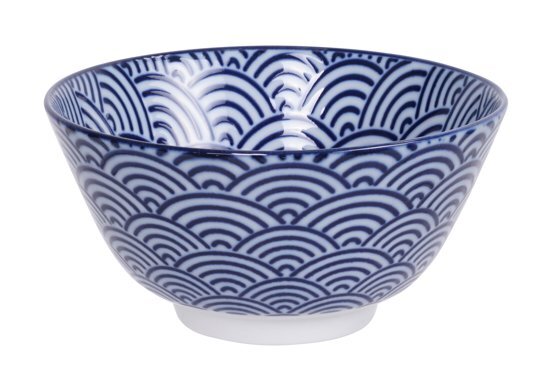 Tokyo Design Studio Nippon Blue Rice Bowl 12x6.4cm Wave