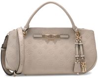 GUESS Carmella 3 Comp Satchel Bone Logo beige Schoudertas