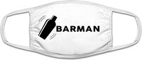 Wit katoenen mondmasker - Herbruikbaar & uitwasbaar - Barman
