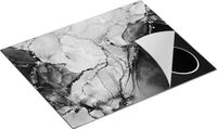 Chefcare Inductie Beschermer Abstracte Kunst - Zwart Wit - 65x55 cm