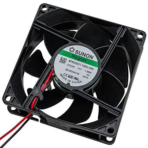 SUNON MF80252V11000UA99 24 V DC, 1,56 W, 80 x 80 x 25 mm, 69,6 m³/h 3200 U/min