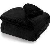 Blumtal Fleece Deken - Sherpa - 220x240 - Zwart