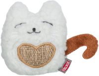 Trixie Kat Stof / Pluche Met Kattenkruid / Catnip Wit / Beige Kattenspeelgoed 8 cm
