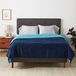 Amazon Basics Omkeerbaar Dekbed Zonder Hoes, 2-Persoons 220x240 cm, Donkerblauw/Lichtblauw