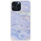 Apple iPhone 15 Marbre bleu Verstevigd hoesje met sublimatie bedrukking
