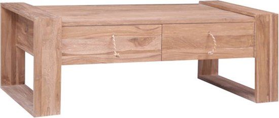 vidaXL Salontafel 110x60x40 cm massief teakhout