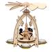 Dekohelden24 Houten piramide met sneeuwmanfiguren, ca. 23 cm, sneeuwpoppen, 21 cm