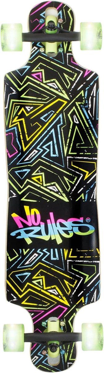 Muuwmi Longboard No Rules 22 X 83 Cm Hout Zwart