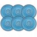 Merkloos / Sans marque SOCOMIMI Set van 6 blauwe porseleinen schoteltjes, 15 cm