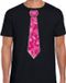 Bellatio Decorations Cadeau T-shirt voor heren - piemel stropdas - zwart - vrijgezellenfeest L