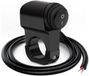 Allecto Plus - Commutateur de guidon de moto 12V-24V pour VTT et motos - Étanche - Feux de brouillard et feux de freinage - Noir