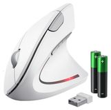 Merkloos Icecat Verticale Muis - Draadloos - Ergonomisch - 2.4 GHz - Wit
