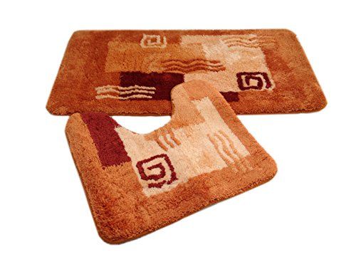 S&S-Shop Badmat set terracotta Miland 2-delig antislip