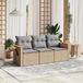 Maison Exclusive - Ensemble de jardin, composé de 3 pièces avec coussins, couleur : beige, matériau : polyrotin