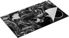 Chefcare Inductie Beschermer Abstracte Kunst - Lava Marmer - Zwart Wit - 91,2x52 cm