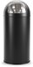 BRASQ Push Bin Prullenbak Zwart 30 Liter - Round Touch Trash Can