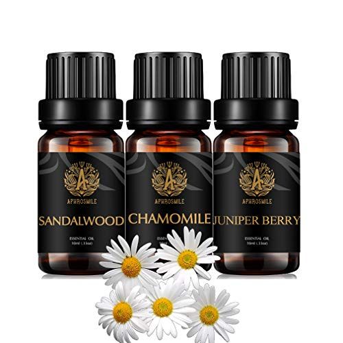 Aphrosmile Etherische Olie Set - 3 x 10 ml - Aromatherapie - Juniper Berry, Kamille, Sandelhout