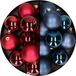 Merkloos / Sans marque Kaemingk B.V. 24x stuks kunststof kerstballen mix van donkerrood en donkerblauw 6 cm