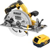 DeWalt DCS 572 N accucirkelzaag 18 V 184 mm borstelloos + 1x accu 5,0 Ah - zonder lader