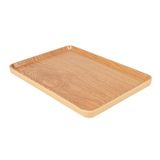 4 Asami Ware 4-delige rechthoekige dienbladen, 28,5 x 20 x 2 cm, houtmelamine