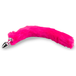 Queue de renard en fausse fourrure fuchsia