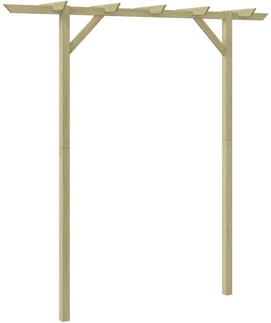 vidaXL Pergola - 205x40x203 cm - Hout - Bruin