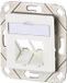 METZ CONNECT Modul Dose 2Port UPk unbest.RW Netwerkdoos Inbouw (in muur) Inzet met centraalstuk Zonder connectoren 2 po