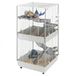 Ferplast FURET TOWER, grote fretten en ratten kooi met twee verdiepingen, wielen en accessoires inbegrepen, gelakt metaal en plastic, wit met lichtgrijze onderschaal