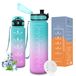 Vikaster Drinkfles, lekvrij, 1000 ml, geschikt voor koolzuurhoudende dranken, sportfles voor kinderen, fiets, school, fitness, outdoor