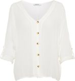PIECES - PCSANNE 3/4 FOLD-UP TOP NOOS BC - Dames - Blouses