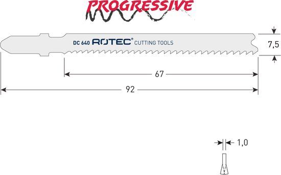 Rotec Decoupeerzaagblad DC640 / T118B (5 stuks)