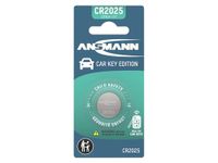 ANSMANN CR2025 lithium knoopcel batterij voor autosleutel draadloze sleutel, lange levensduur, hoogwaardige reservebatterij, premium kwaliteit