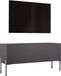 Meuble TV: anthracite avec pieds chromés, 100 x 52 x 32 cm