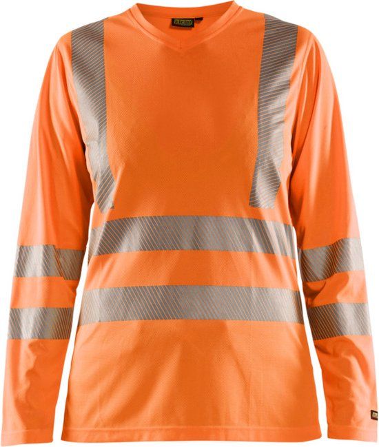 Blåkläder Blaklader Dames T-shirt lange mouw High Vis 3485-1013 - High Vis Oranje - M