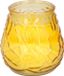 arti casa 1x Citronella lowboy tuin kaarsen in geel glas - 10 cm - 15 branduren