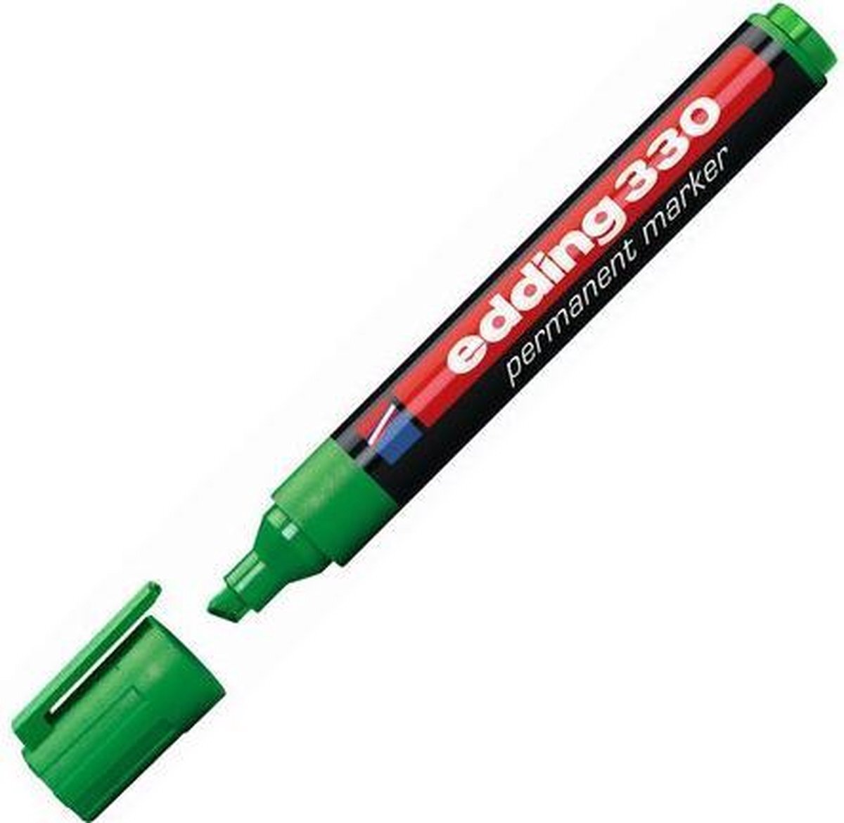 Edding 330 Permanente Marker, Beitelvormige Punt, 1 - 5 mm, Groen (doos 10 stuks)