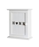HAKU Sleutelkastje wit MDF metaal - Afm. B 26 cm x H 32 cm x D 12 cm Stijl: Kust