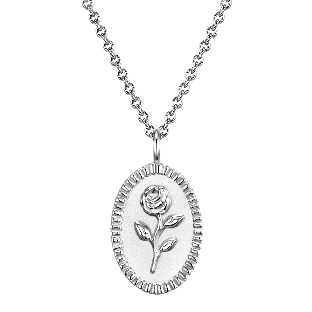 Glanzstücke München Glanzstücke München Zilveren ketting Bloem Sterling zilver in Zilver Kettingen Dames