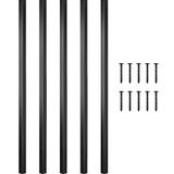 VEVOR Metal Deck Balusters, 26" x 0.75" Aluminum Alloy Deck Railing for Wood and Composite Deck, Square Baluster for Outdoor Stair Deck Porch