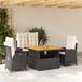 Prolenta Maison Exclusive Tuinset voor buiten, 4-delig, met kussens, zwart, van polyrotan