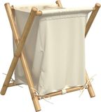 vidaXL Wasmand 45x55x63,5 cm bamboe crèmewit