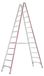 Hymer ladder met treden, beidezijdig te gebruiken, 2x12 treden, verticale hoogte 3,40 m, totale hoogte 4,71 m, gewicht 14,1 kg