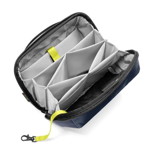 tomtoc Elektronische Organizer Accessoire Tech Pouch voor MacBook-oplader, kabels, Power Bank, harde schijf, reissnoeren, waterbestendige opbergtas met verwijderbare kaartsleuven voor USB-adapter, geheugenkaart, Grijs, 2.4L, Tas Organizer