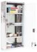Merkloos Relaxdays Medicijnkast hangend - melkglas - 57 x 27 x 12 cm - afsluitbaar
