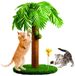 Ibenzoa® Hoge Krabpaal voor Katten met Palmboomontwerp en Speelballen van 78 cm Hoog