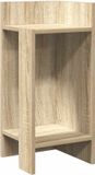 vidaXL Bijzettafeltje met plank, 25,5x27x60 cm, Sonoma eikenkleurig