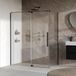Brauer Stellar - Douchecabine met Draaideur - Helder Glas - 160x100x200 cm - Omkeerbaar - incl. Glascoating - Mat Zwart