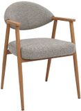DÉJA Living Eetkamerstoel Karup - Taupe/Naturel - Set van 2