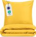 Blumtal Housse de couette Microfibre Nova - Deux personnes - 200 x 200 cm - Jaune moutarde