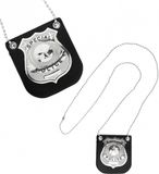 Widmann Politie Politie ketting met badge - politie verkleed accessoires volwassenen - carnaval